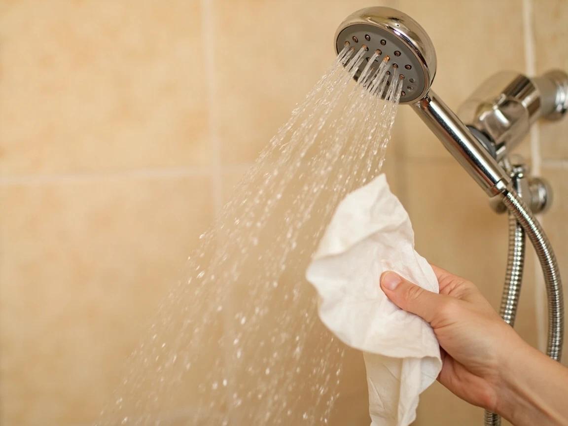 Step 8 of How to Replace a Shower Head and Shower Arm: Turn the water back on and test for leaks