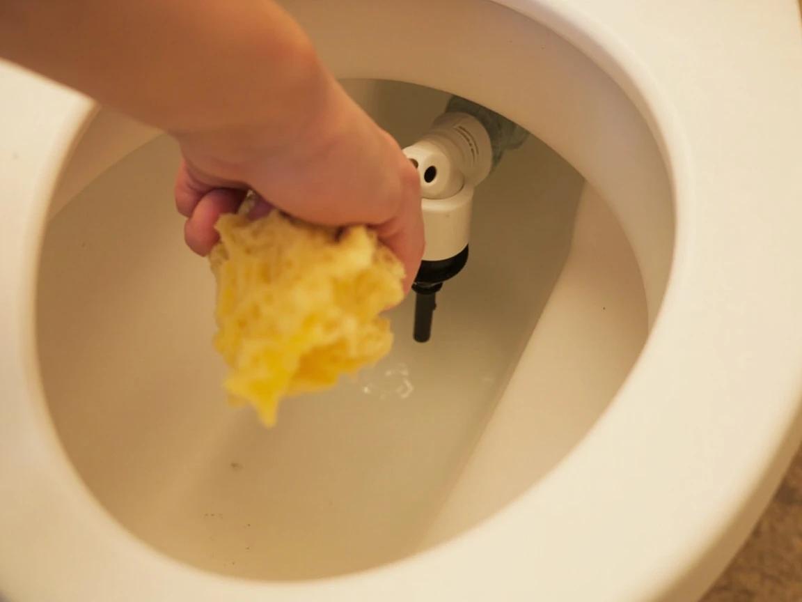 Step 3 of How to Replace a Toilet Flapper Valve: Sponge Out the Remaining Tank Water