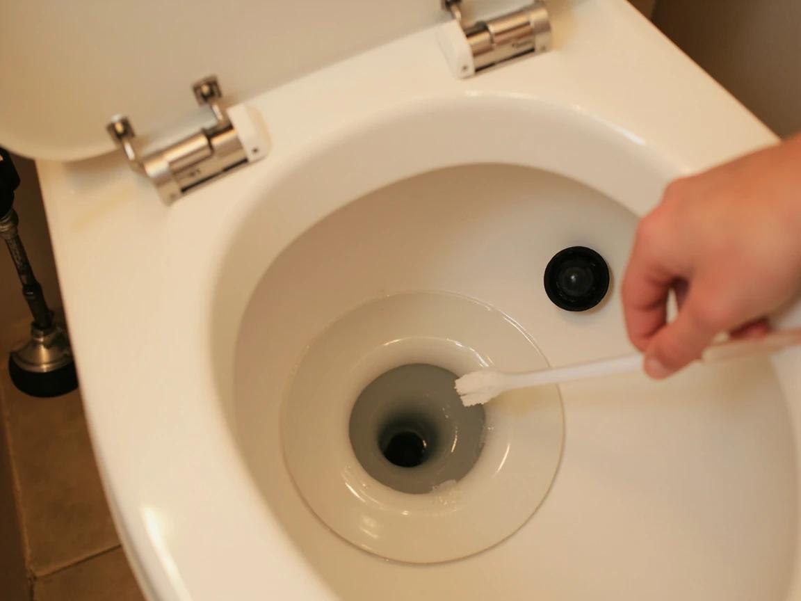 Step 5 of How to Replace a Toilet Flapper Valve: Clean the Flush Valve Seat