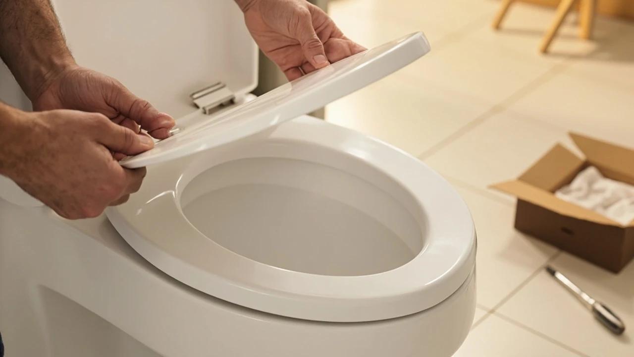 How to Replace a Toilet Seat — finished result