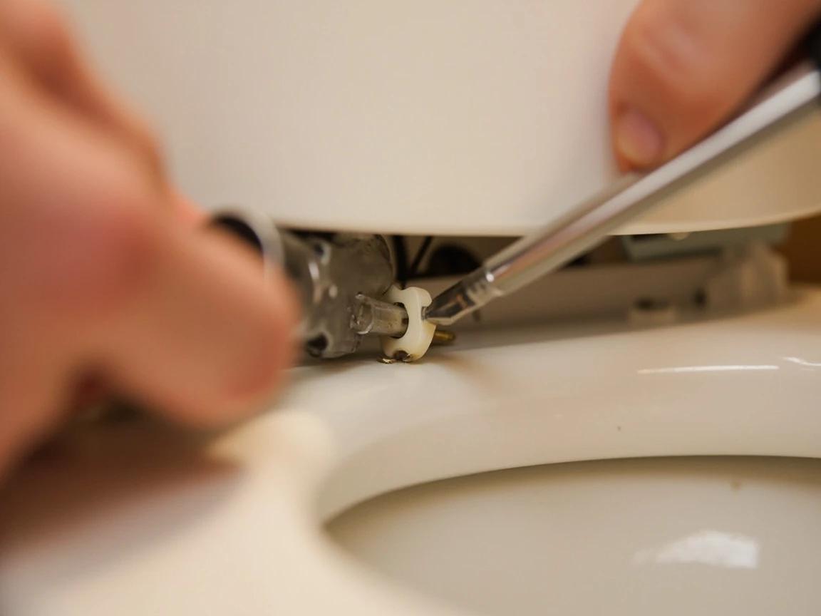 Step 3 of How to Replace a Toilet Seat: Unscrew and Lift Off the Old Seat