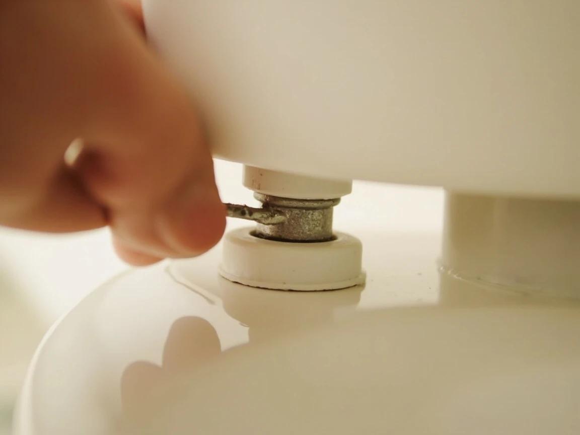 Step 7 of How to Replace a Toilet Seat: Tighten Without Cracking the Bowl