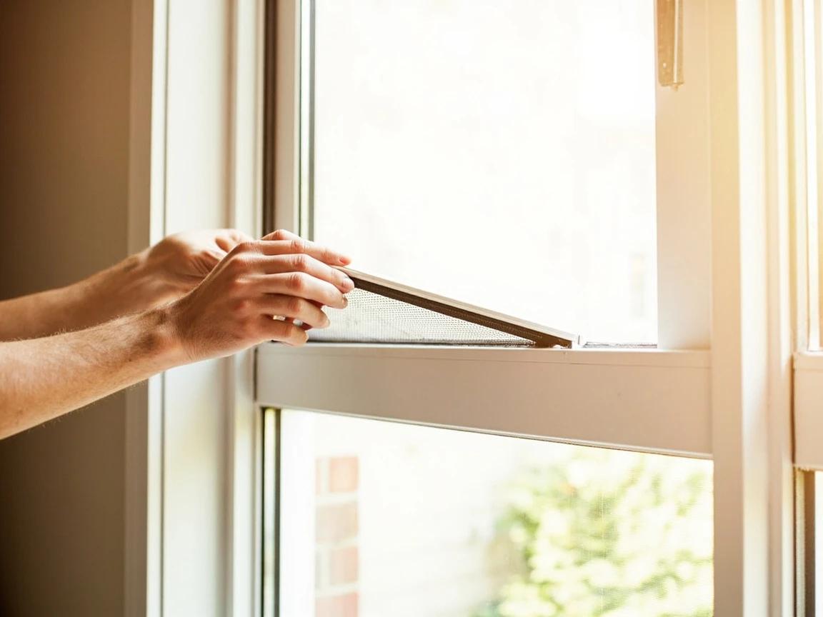 Step 1 of How to Replace a Window Screen: Pop the Screen Frame Out of the Window