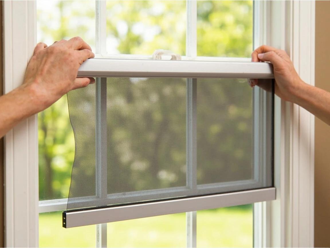 Step 9 of How to Replace a Window Screen: Reinstall the Screen and Tune the Fit