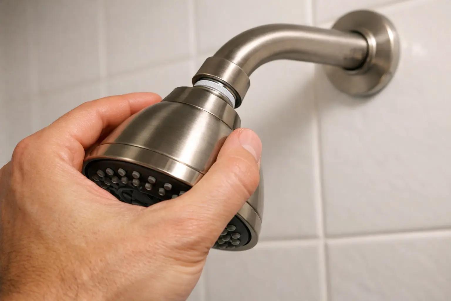 Step 5 of How to Replace a Shower Head: Attach the New Shower Head
