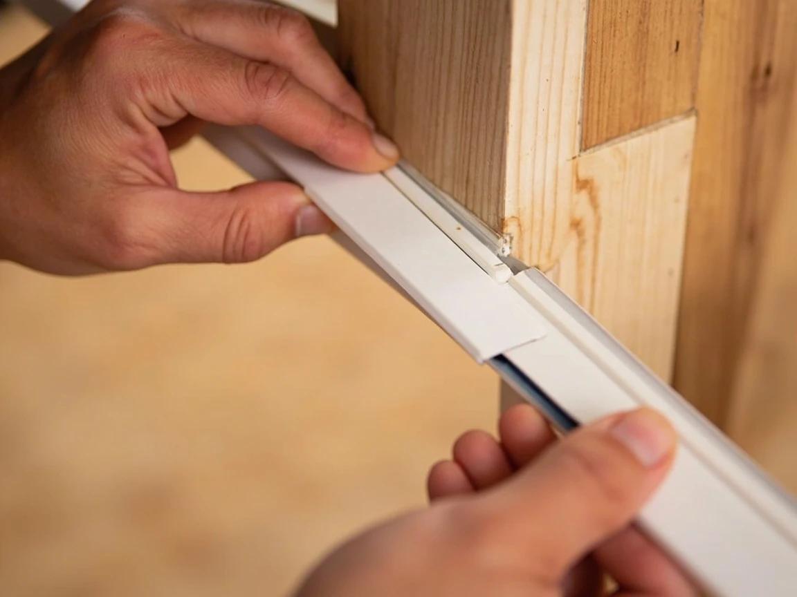 Step 5 of How to Replace Weatherstripping on an Exterior Door: Fit the head first, then the two sides