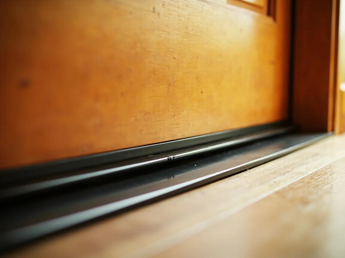 Step 8 of How to Replace Weatherstripping on an Exterior Door: Recheck for daylight and handle the threshold