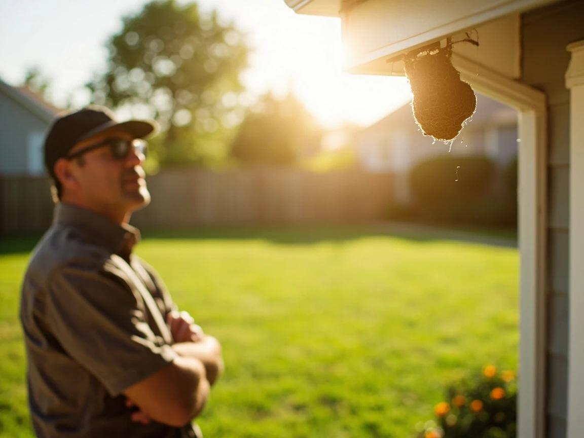 Step 7 of How to Safely Remove a Wasp or Hornet Nest: Wait a Full 24 Hours and Watch From a Distance