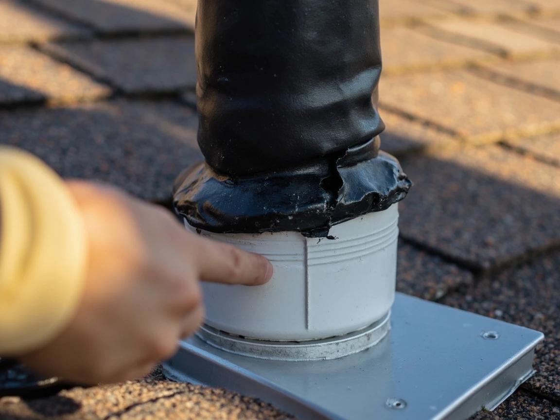 Step 3 of How to Seal Roof Flashing Leaks: Inspect the Flashing at the Leak Zone