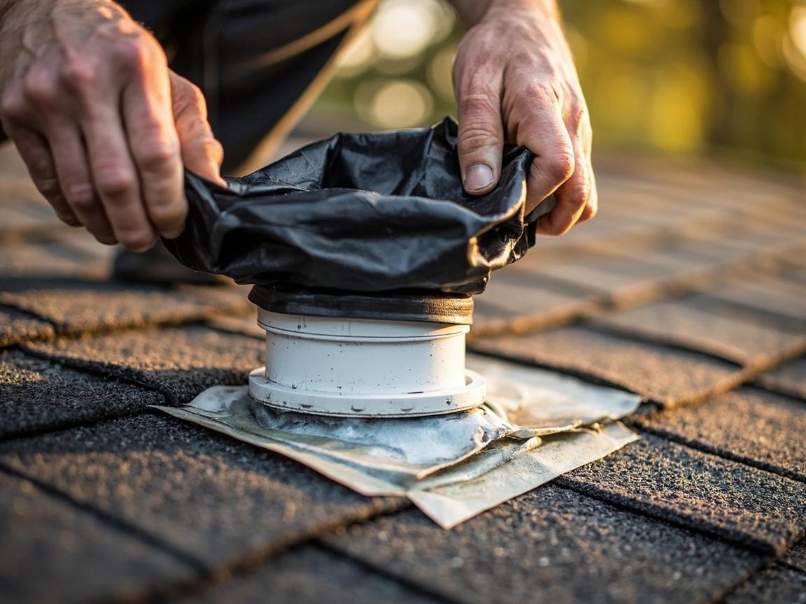 Step 5 of How to Seal Roof Flashing Leaks: Fix a Cracked Vent-Pipe Boot