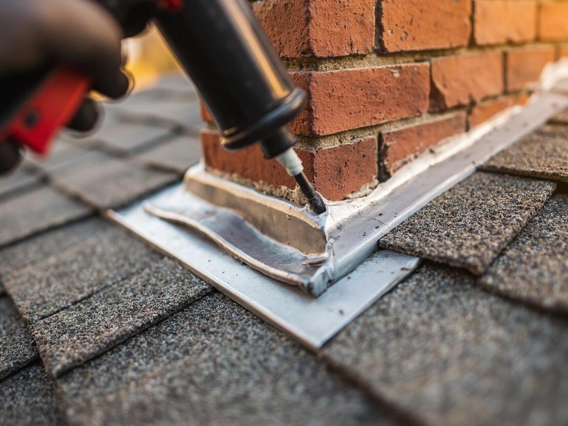 Step 6 of How to Seal Roof Flashing Leaks: Re-Seat and Re-Seal Step and Counter-Flashing