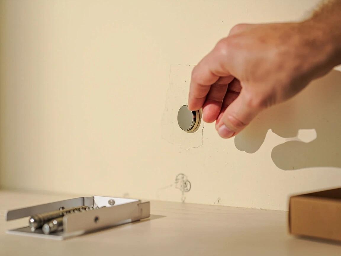 Step 1 of How to Use Toggle Bolts to Hang Heavy Loads Without a Stud: Check for a stud first โ toggles are the fallback
