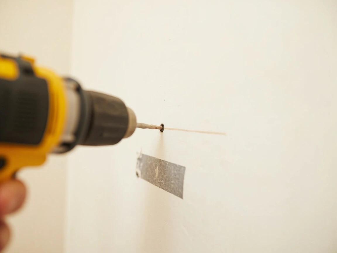 Step 4 of How to Use Toggle Bolts to Hang Heavy Loads Without a Stud: Mark the spots and drill the wing-clearance hole
