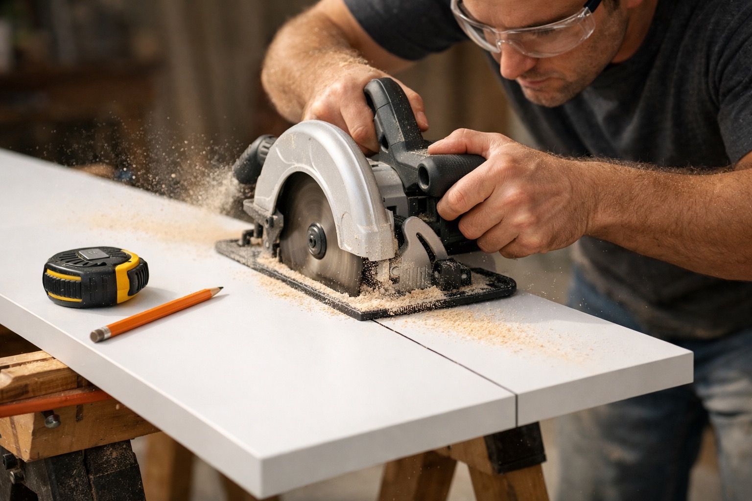 Cut Shelves and Rods to Fit