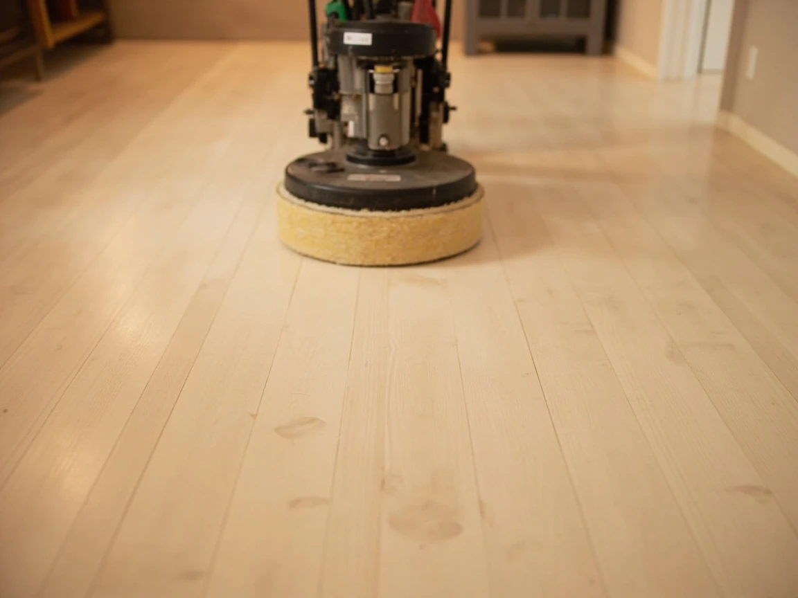 Screen the Floor with a Buffer and 100-Grit Screen